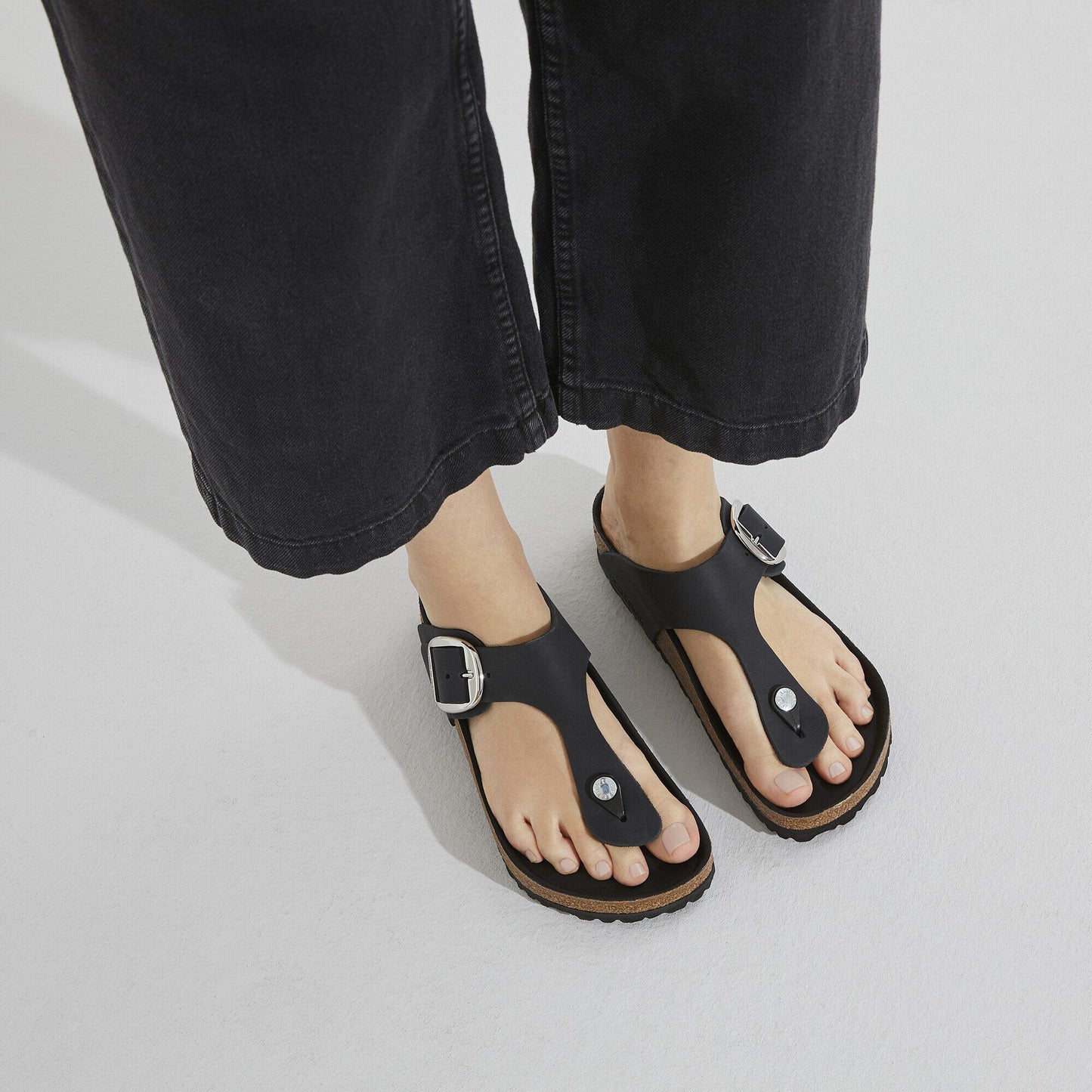 Gizeh Big Buckle | Oiled Leather | Black
