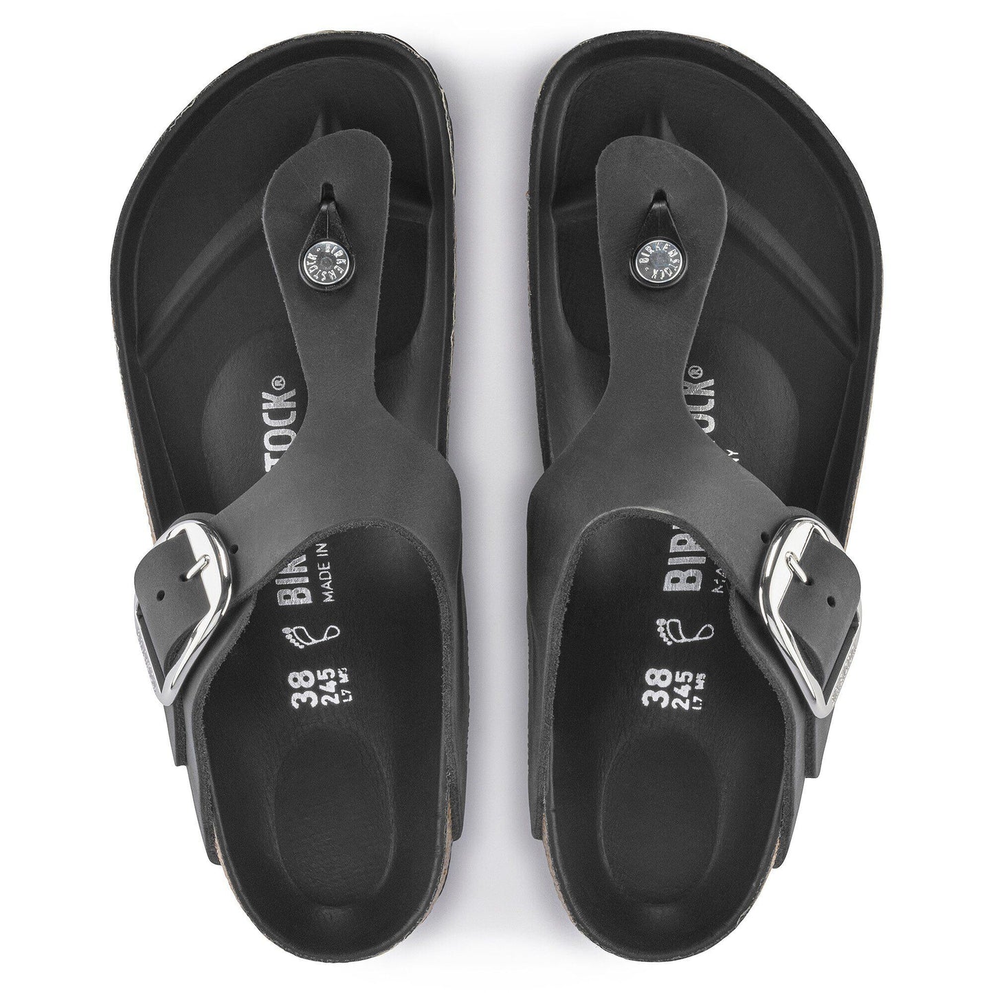 Gizeh Big Buckle | Oiled Leather | Black