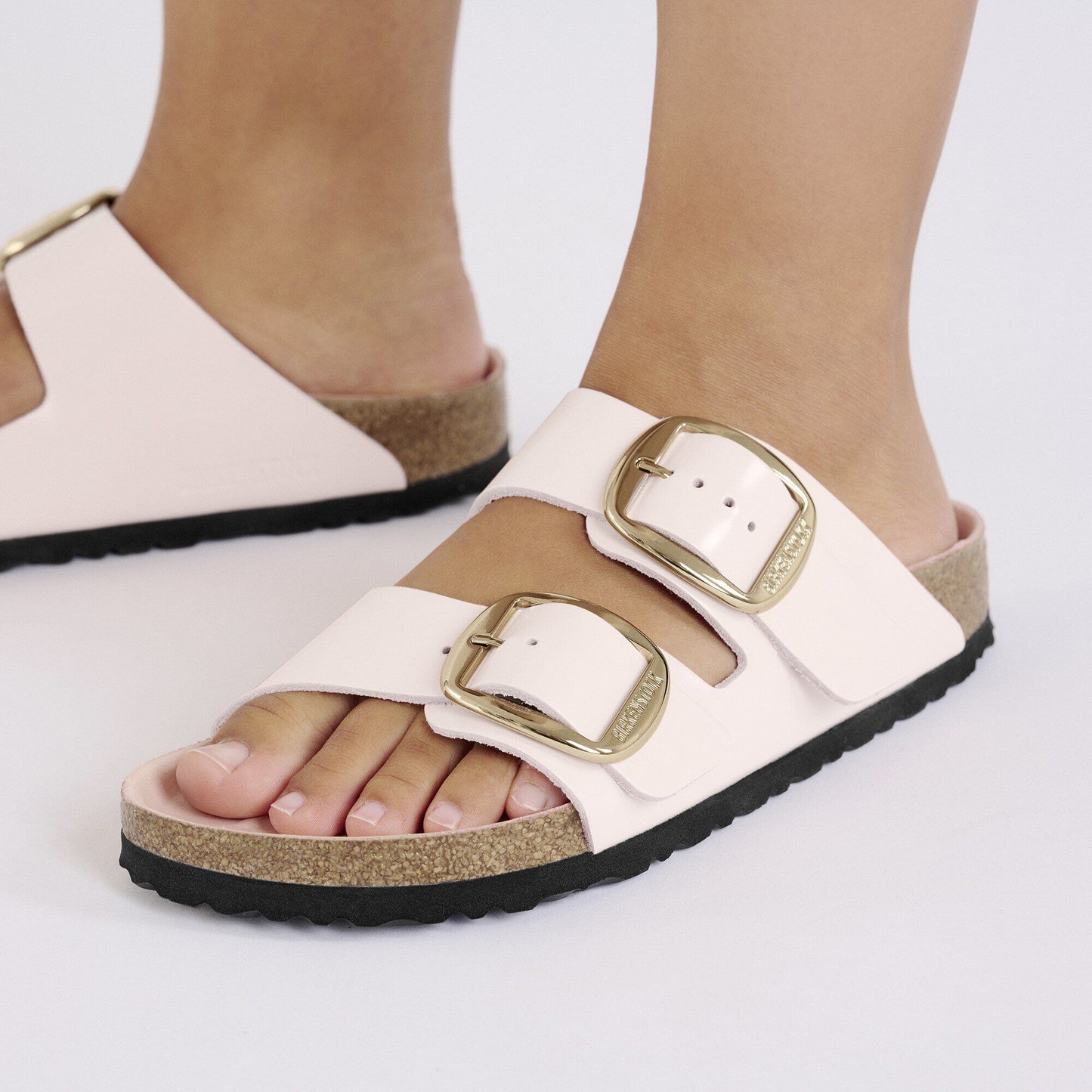 Arizona Big Buckle | High-Shine Patent Leather | Light Rose