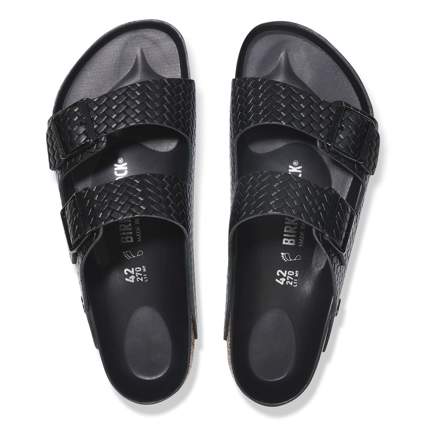 Arizona | Leather | Woven Embossed Black