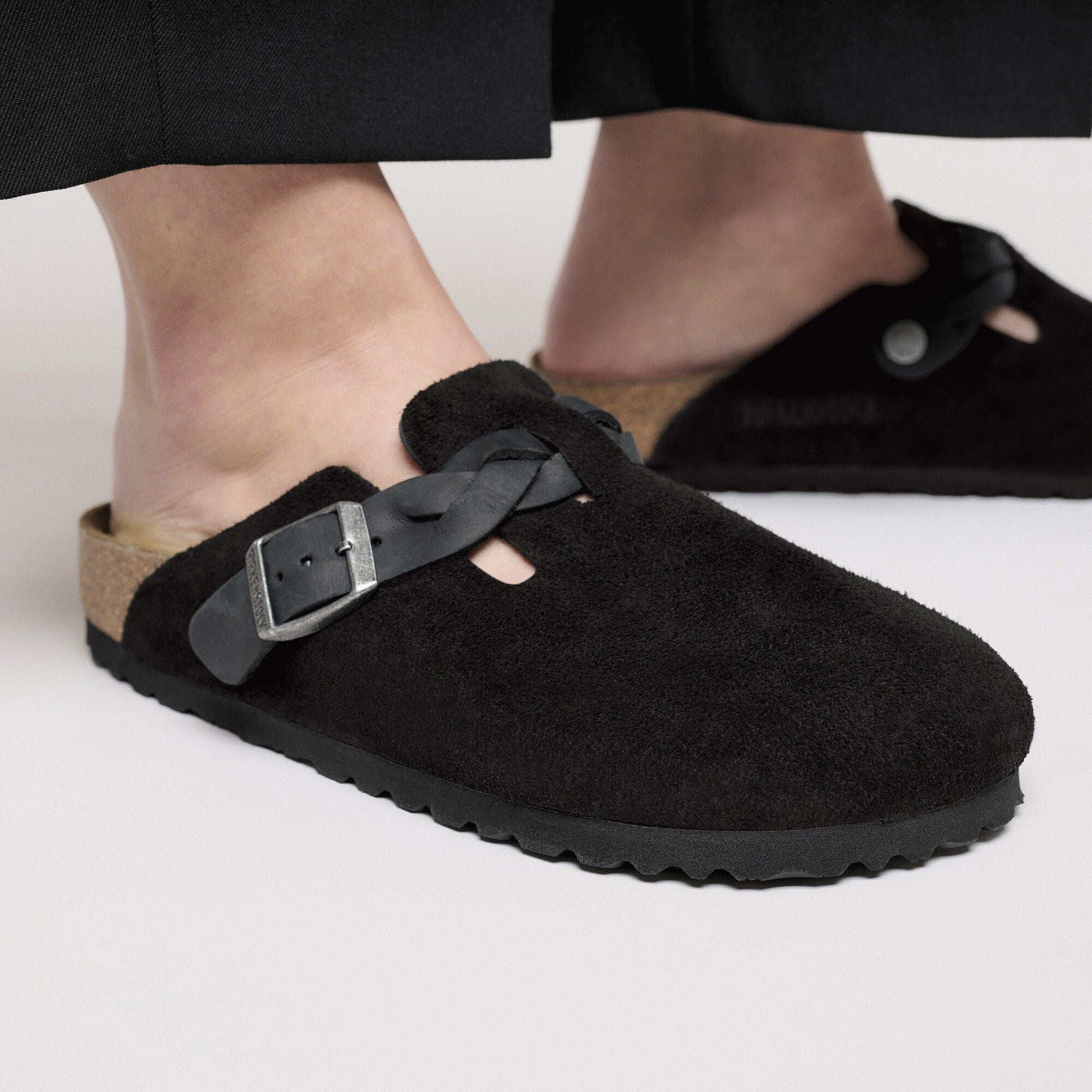 Boston Braid | Suede | Black – Birkenstock Midtown