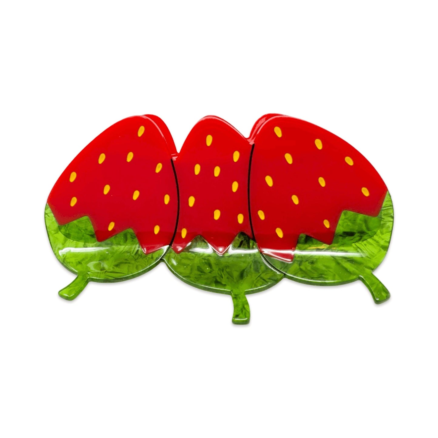X-Large Red Strawberry Hair Claw Clip