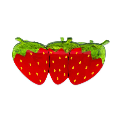 X-Large Red Strawberry Hair Claw Clip