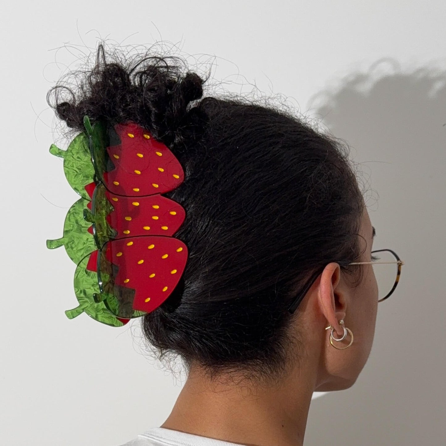 X-Large Red Strawberry Hair Claw Clip