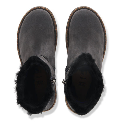 Uppsala Zip Shearling | Suede | Charcoal