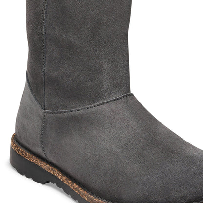 Uppsala Zip Shearling | Suede | Charcoal