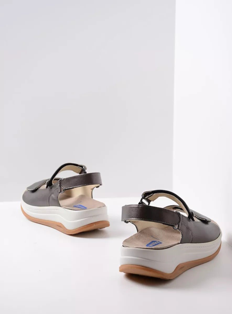 Adura | Biocare Vegan Leather | Inox - Sandals - Wolky