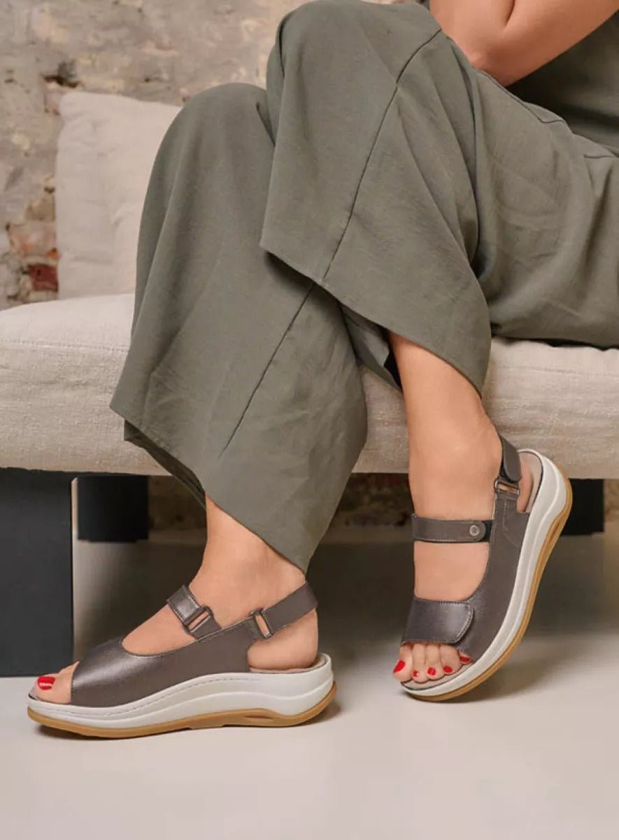 Adura | Biocare Vegan Leather | Inox - Sandals - Wolky
