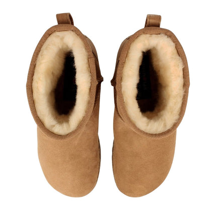 Aino Shearling Boot | Suede/Sheepskin | Chestnut - Boot - Haflinger