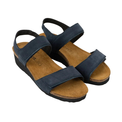 Aisha | Nubuck | Navy Velvet/Soft Ink - sandals - Naot