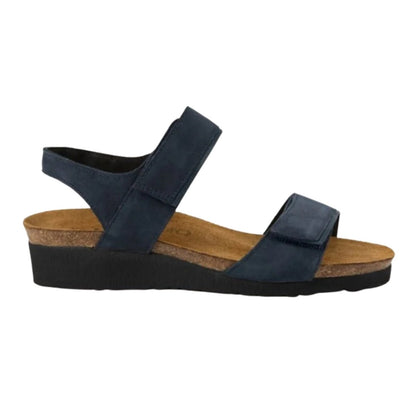 Aisha | Nubuck | Navy Velvet/Soft Ink - sandals - Naot