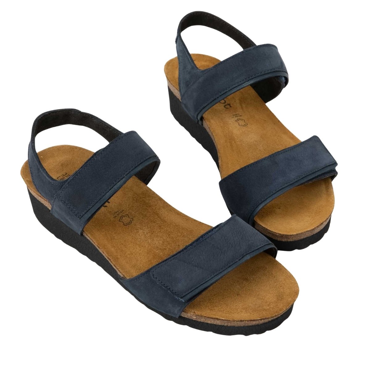Aisha | Nubuck | Navy Velvet/Soft Ink - sandals - Naot