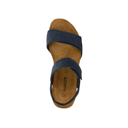 Aisha | Nubuck | Navy Velvet/Soft Ink - sandals - Naot