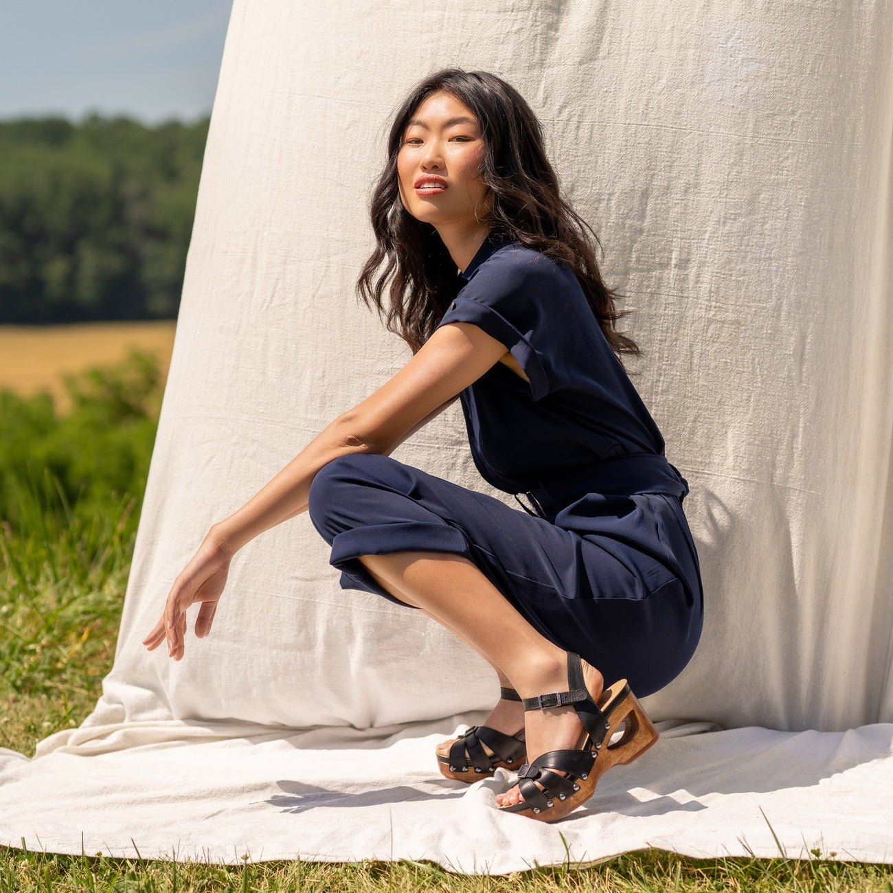 Alanna | Calf | Black - sandals - Dansko