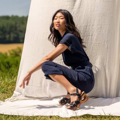 Alanna | Calf | Black - sandals - Dansko