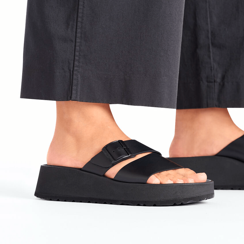 Almina | Leather | Black - Sandals - Birkenstock