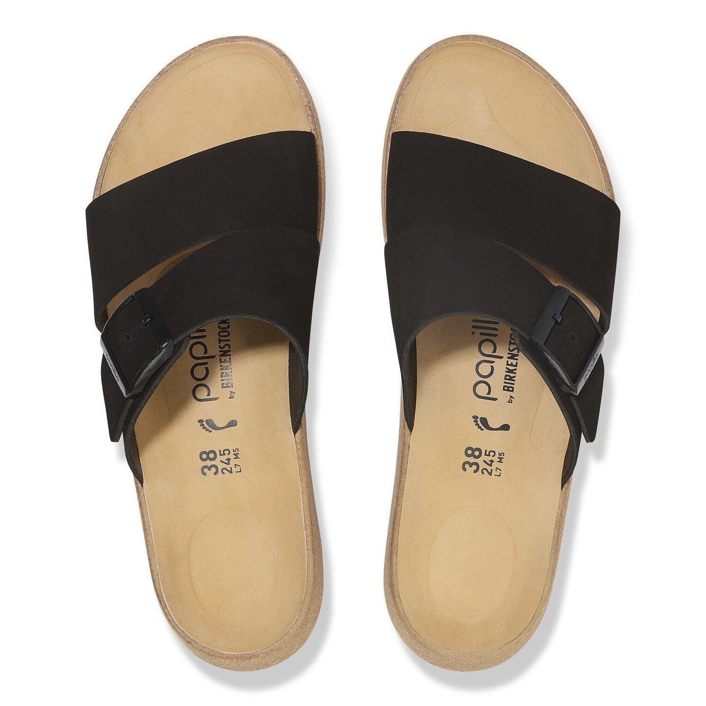 Almina | Nubuck | Black - sandals - Birkenstock