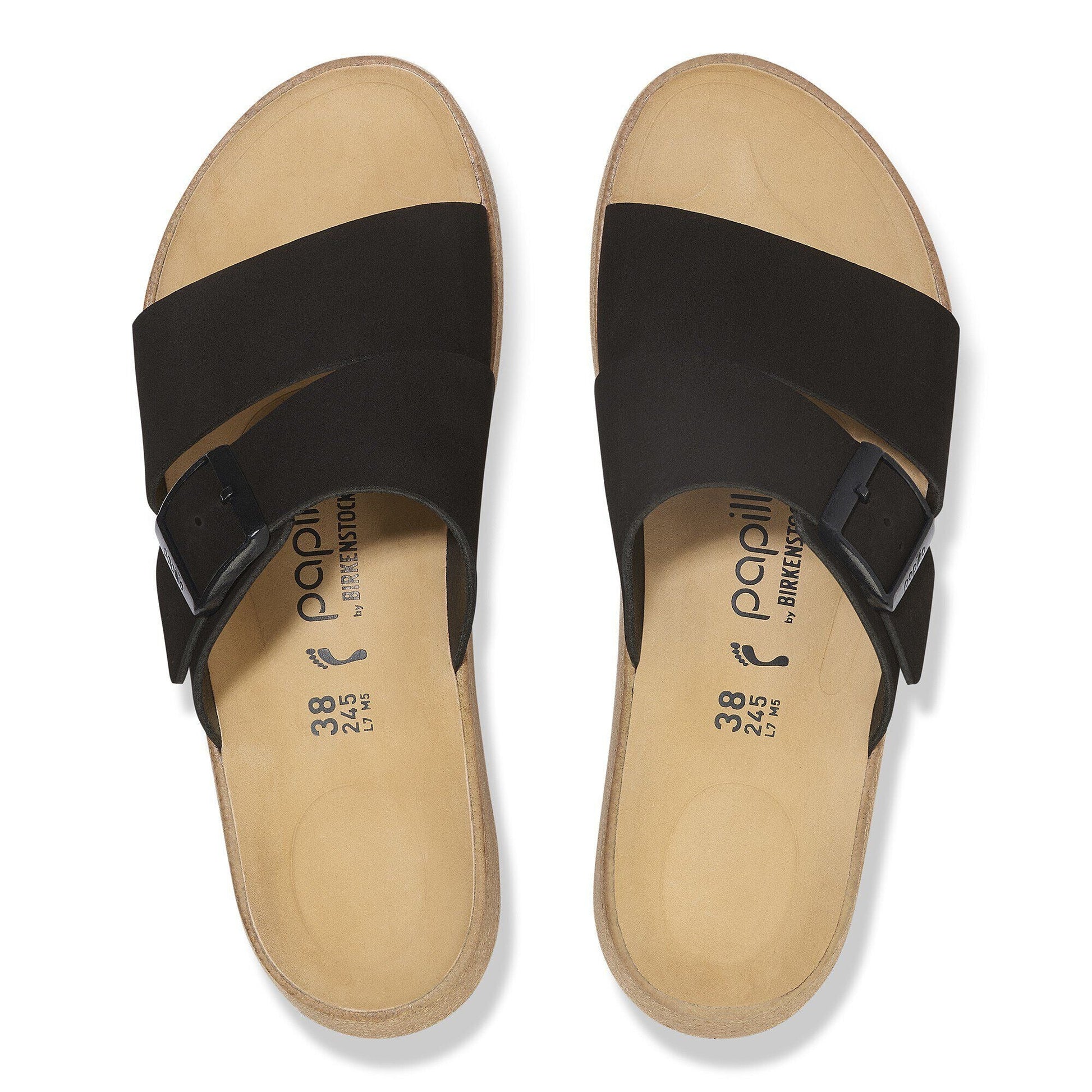 Almina | Nubuck | Black - sandals - Birkenstock