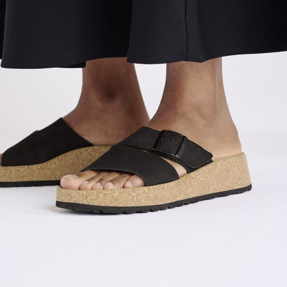 Almina | Nubuck | Black - sandals - Birkenstock