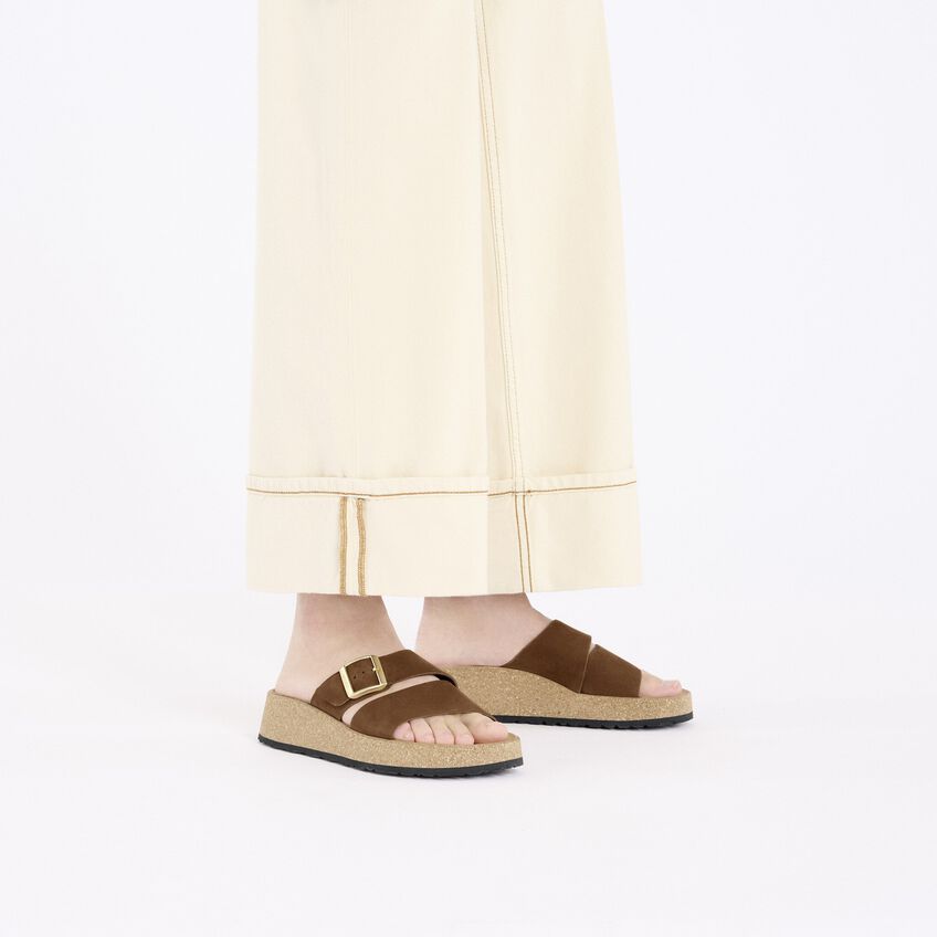 Almina | Nubuck | Dark Tea - Sandals - Birkenstock