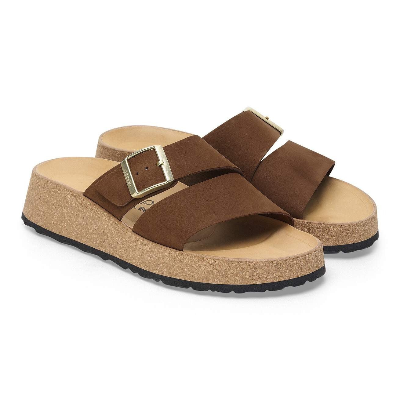 Almina | Nubuck | Dark Tea - sandals - Birkenstock