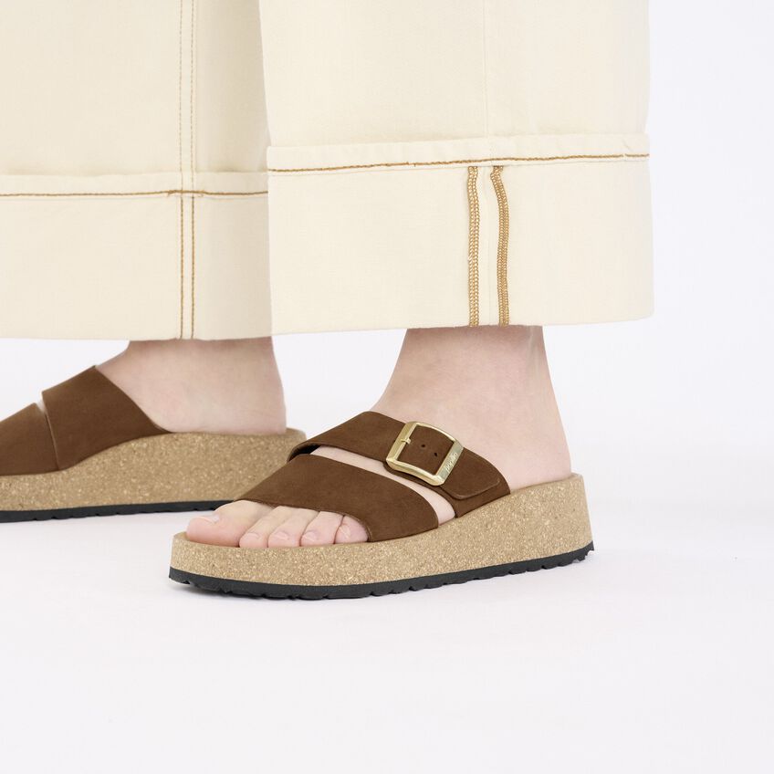 Almina | Nubuck | Dark Tea - Sandals - Birkenstock