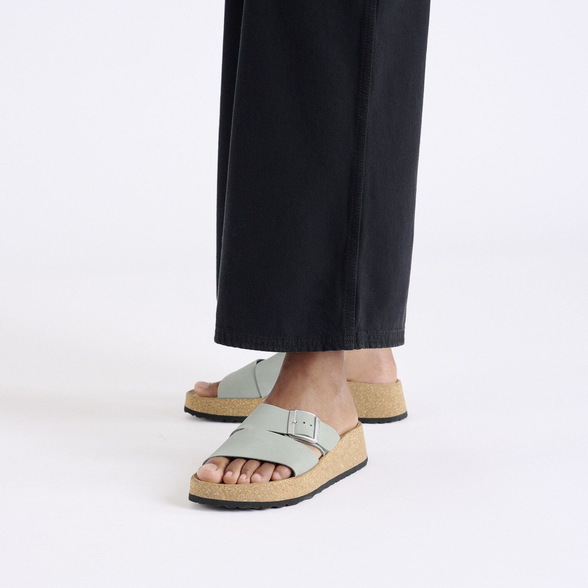 Almina | Nubuck | Pure Sage - sandals - Birkenstock