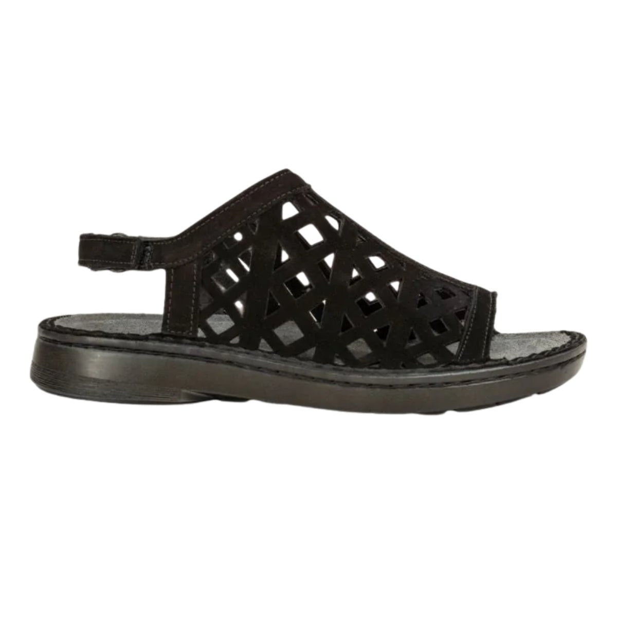 Amadora | Nubuck | Black Velvet - sandals - Naot