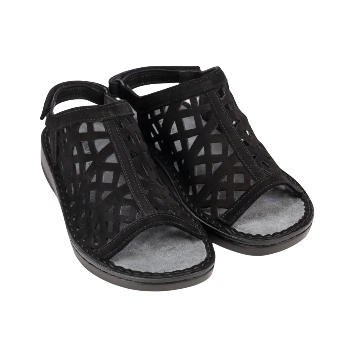 Amadora | Nubuck | Black Velvet - sandals - Naot