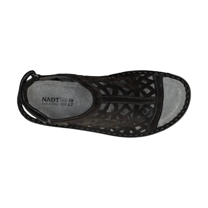 Amadora | Nubuck | Black Velvet - sandals - Naot