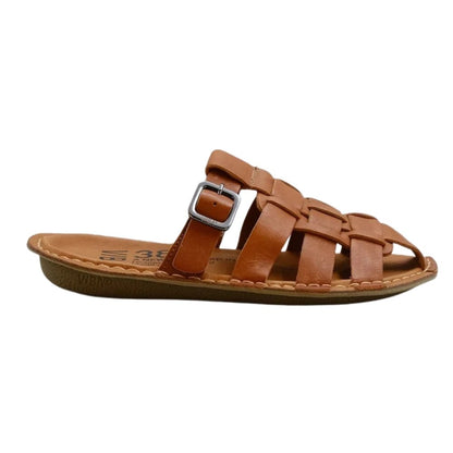 Amalfi | Leather | Cognac Brown - sandals - VIBAe