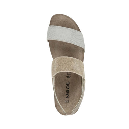 Amy | Leather/Elastic | Beige - Wedge - Naot