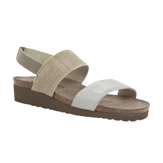 Amy | Leather/Elastic | Beige - Wedge - Naot