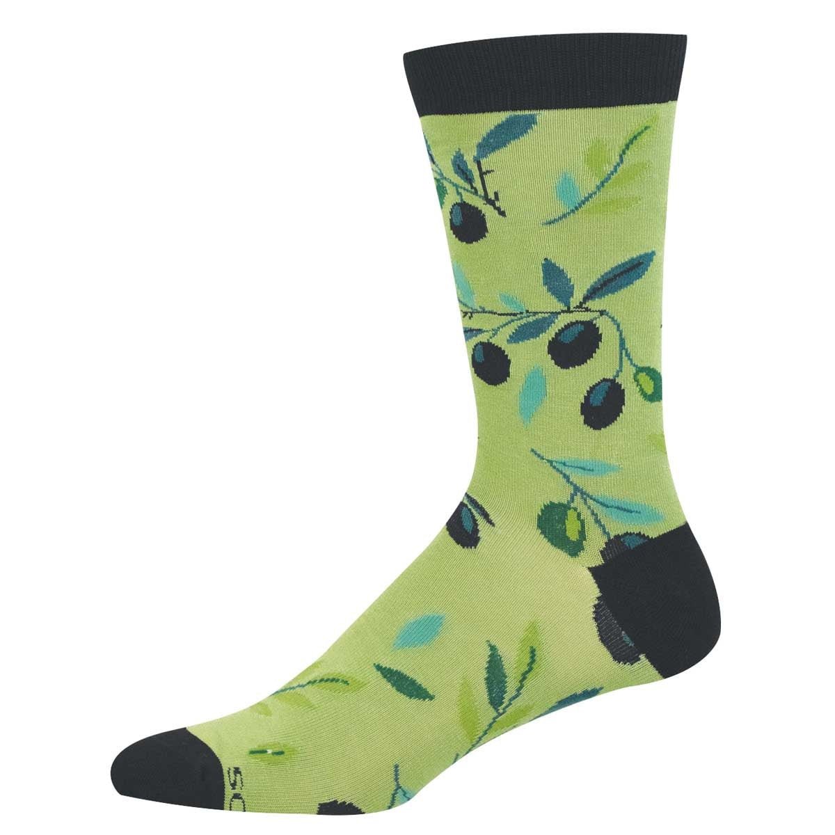 An Olive Branch Of Sort | Bamboo | Men | Green - socks - Socksmith