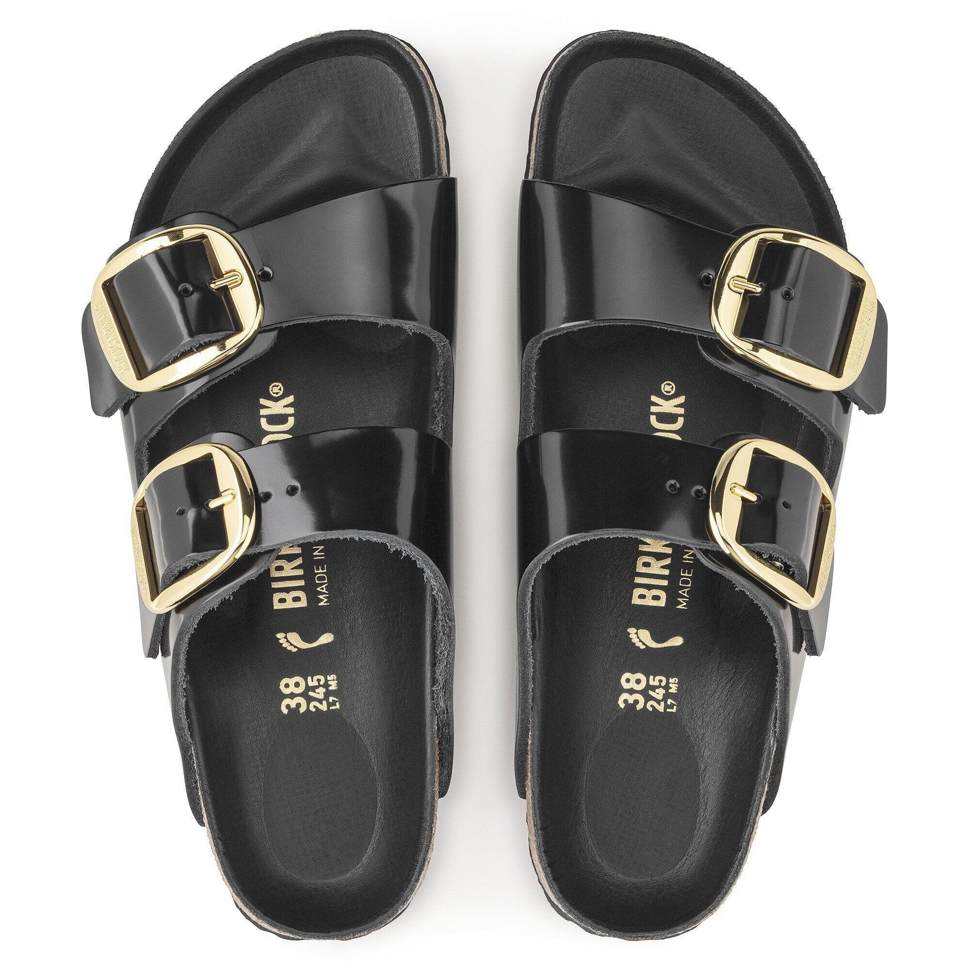 Arizona Big Buckle | High-Shine Patent Leather | Black