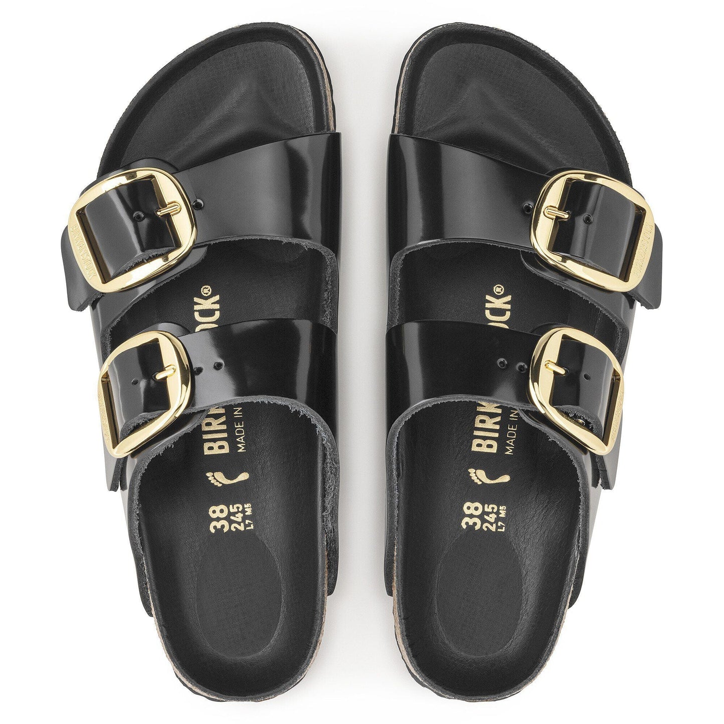 Arizona Big Buckle | High - Shine Patent Leather | Black - sandals - Birkenstock