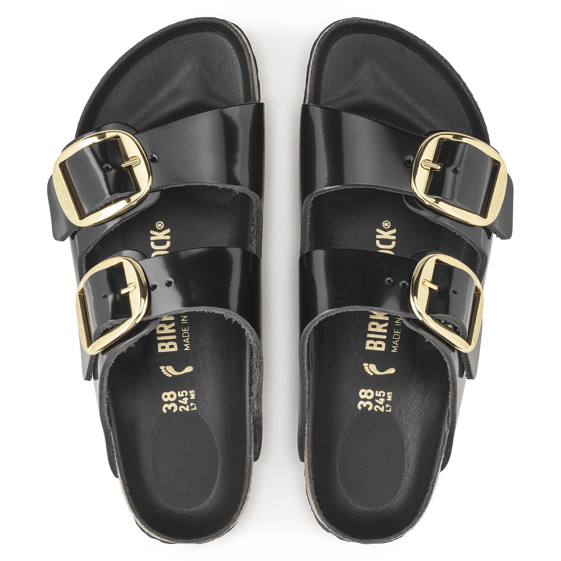 Arizona Big Buckle | High - Shine Patent Leather | Black - sandals - Birkenstock