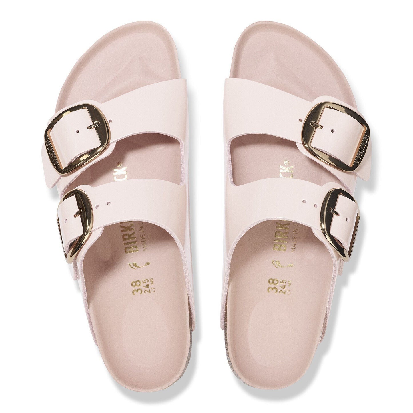Arizona Big Buckle | High - Shine Patent Leather | Light Rose - sandals - Birkenstock