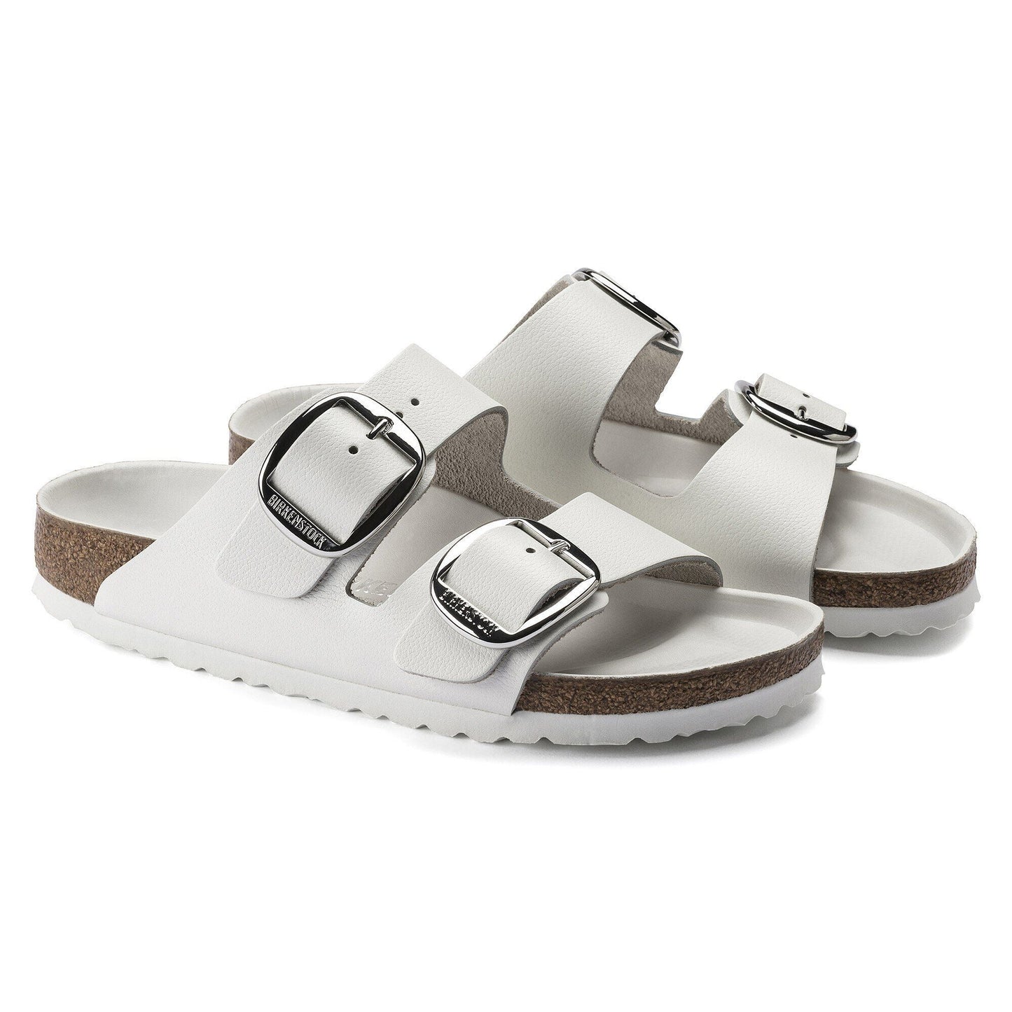 Arizona Big Buckle | Leather | White - sandals - Birkenstock