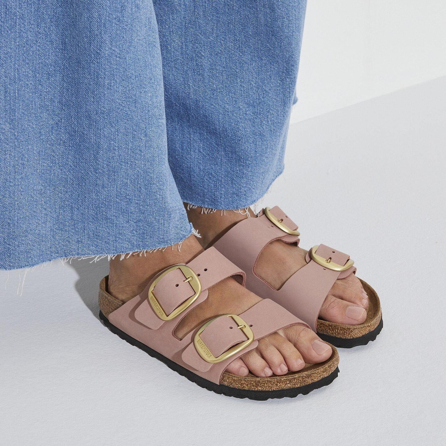 Arizona Big Buckle | Nubuck | Old Rose - sandals - Birkenstock