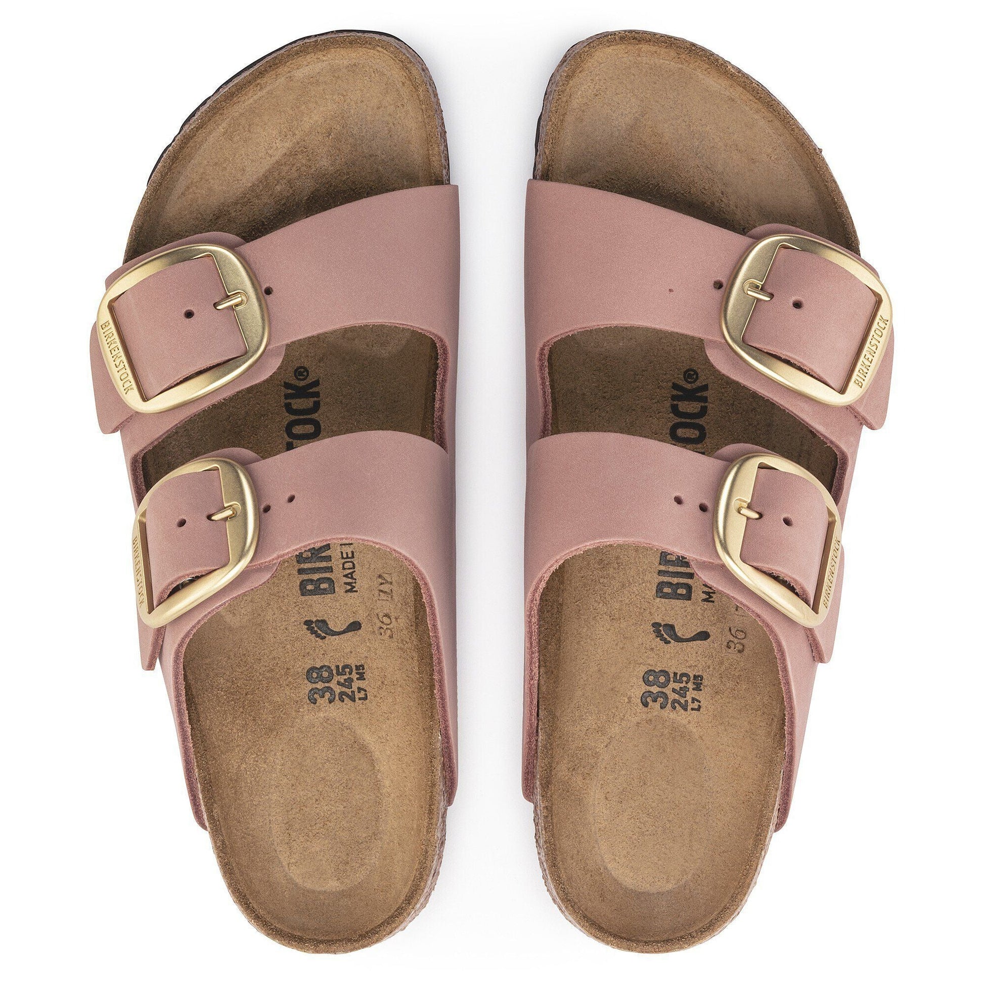 Arizona Big Buckle | Nubuck | Old Rose - sandals - Birkenstock