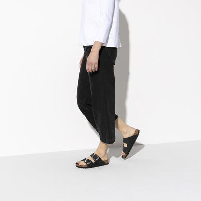 Arizona Big Buckle | Oiled Leather | Black - sandals - Birkenstock