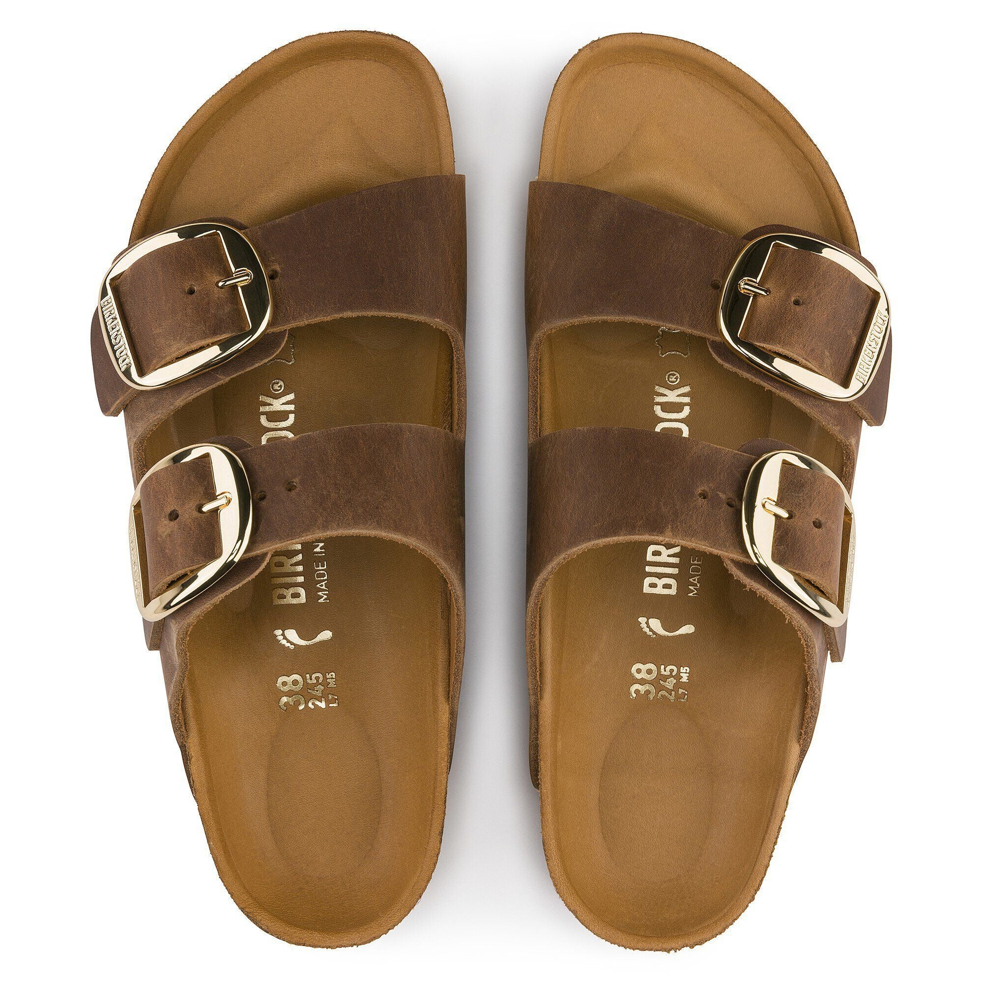 Arizona Big Buckle | Oiled Leather | Cognac – Birkenstock Midtown
