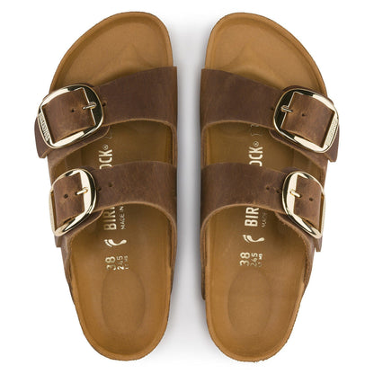 Arizona Big Buckle | Oiled Leather | Cognac - sandals - Birkenstock
