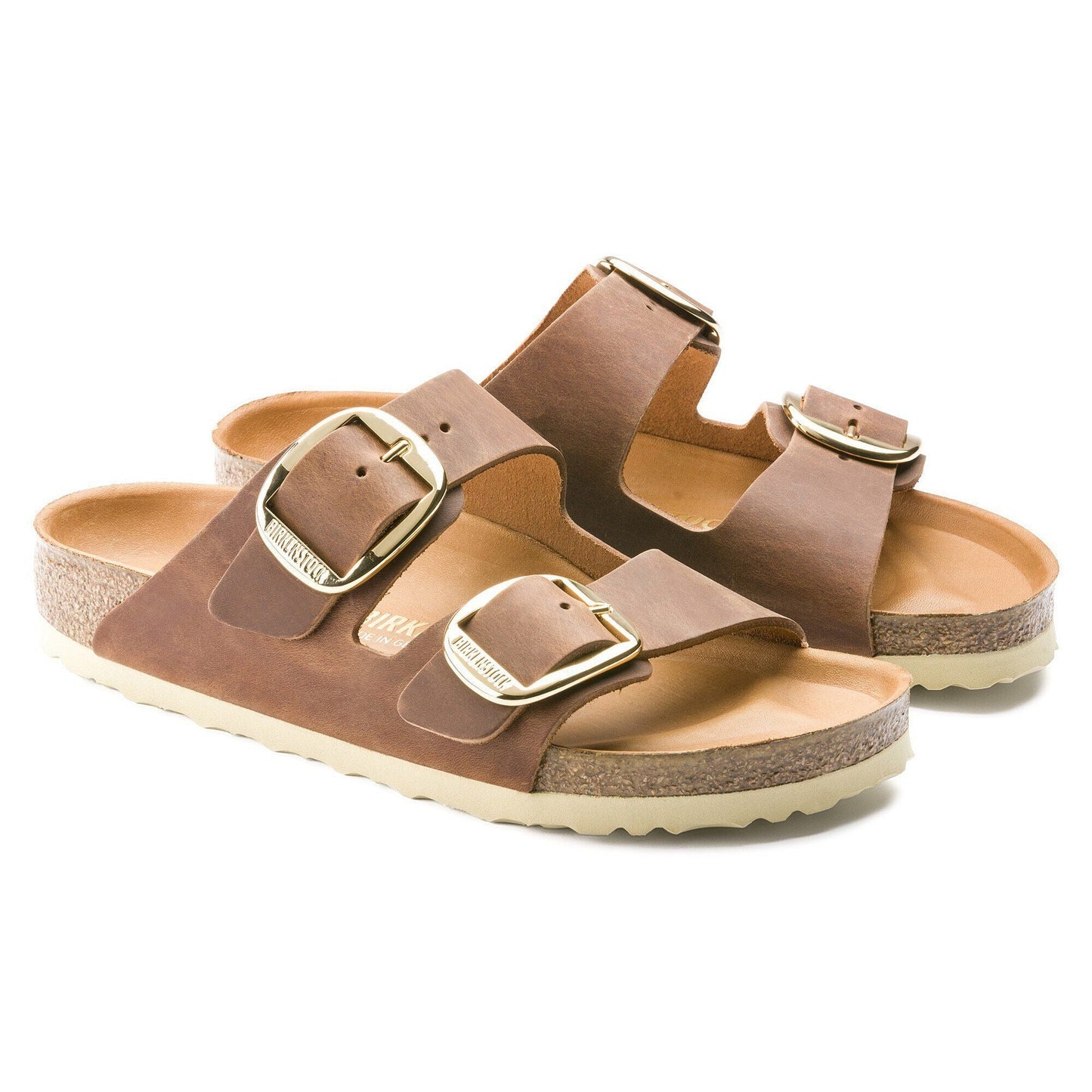 Arizona Big Buckle | Oiled Leather | Cognac - sandals - Birkenstock