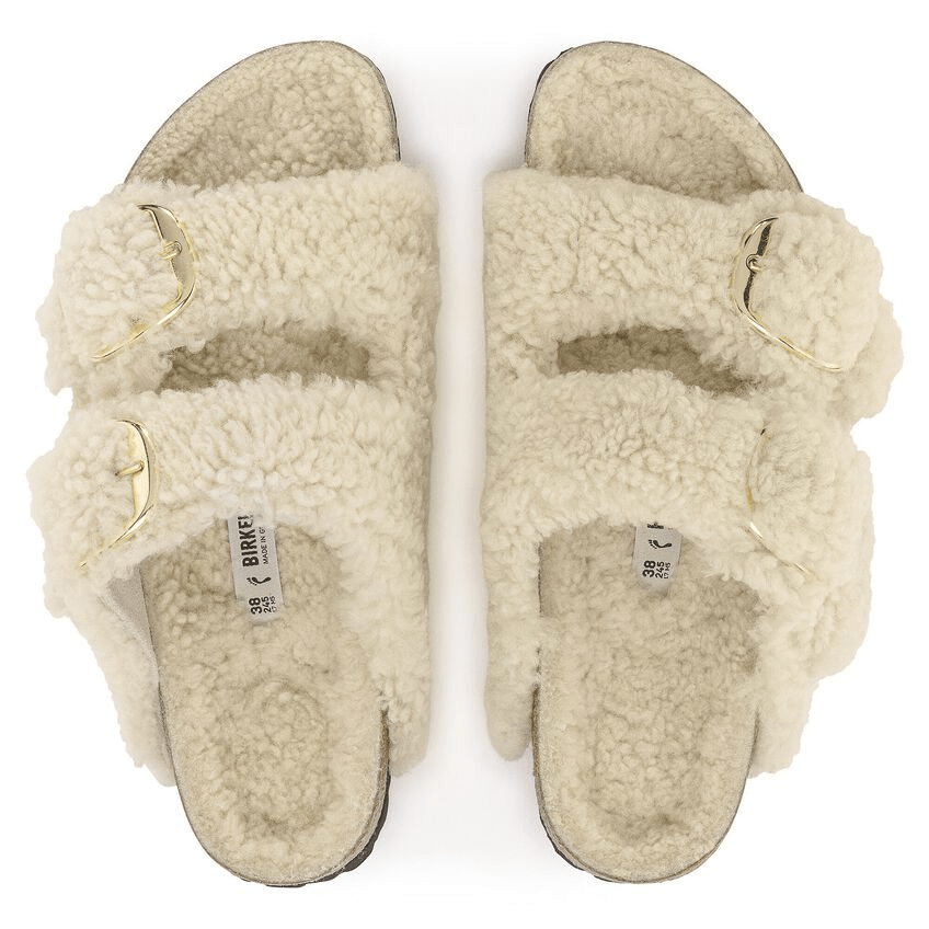 Arizona Big Buckle | Teddy (Wool) | Eggshell - Sandals - Birkenstock