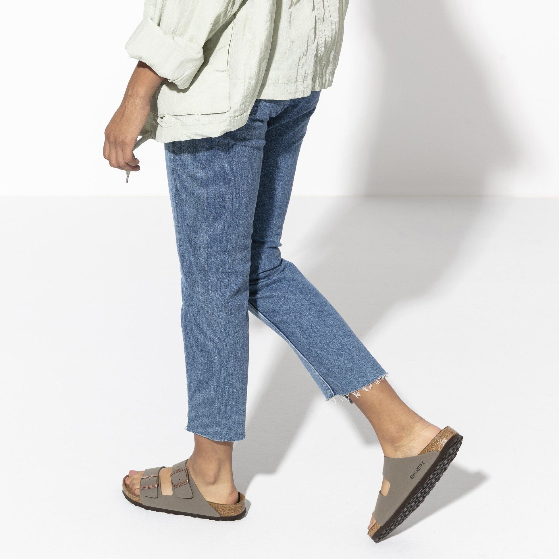 Arizona | Birkibuc | Stone - sandals - Birkenstock