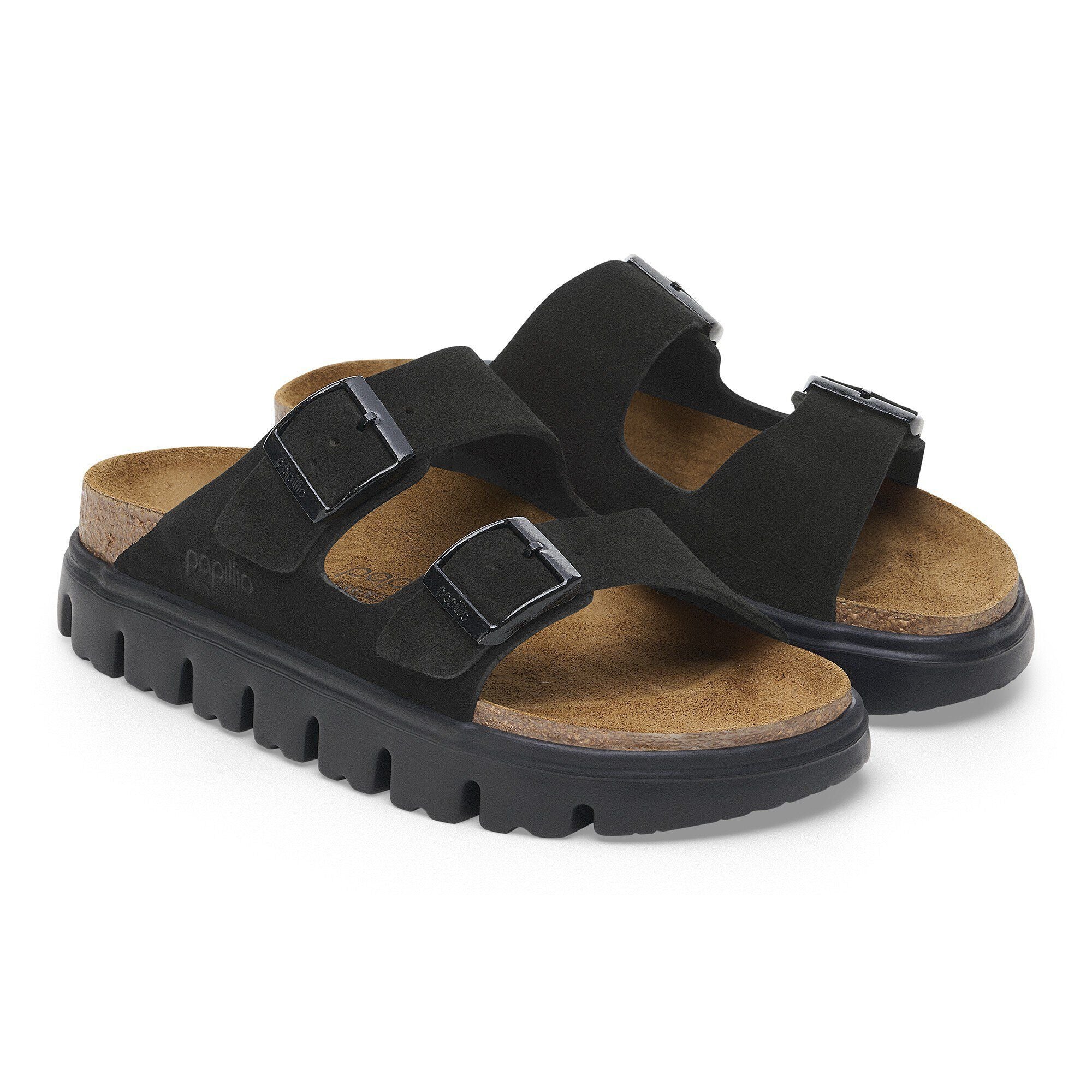 Arizona Chunky | Suede | Black/Black – Birkenstock Midtown