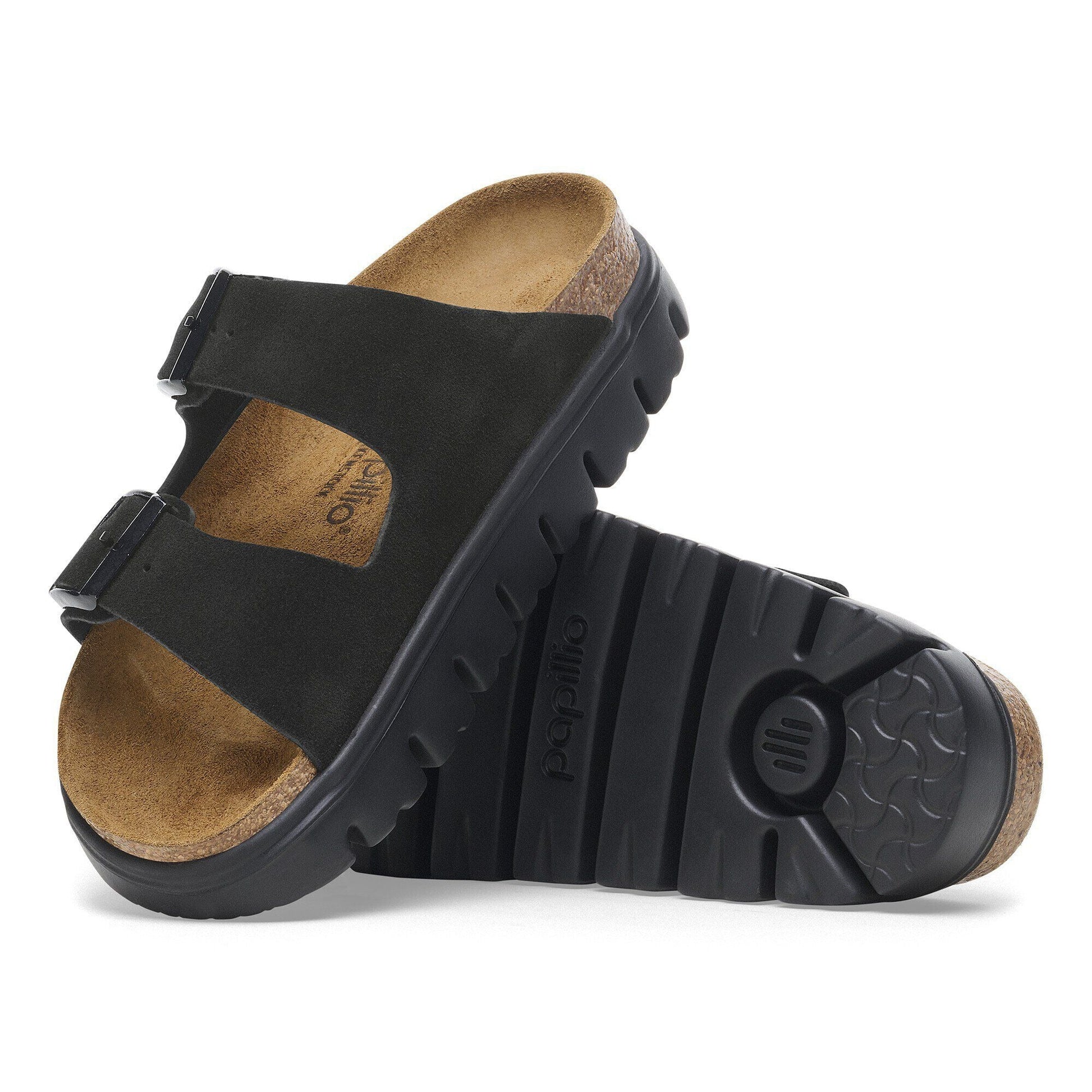 Arizona Chunky | Suede | Black/Black - sandals - Birkenstock