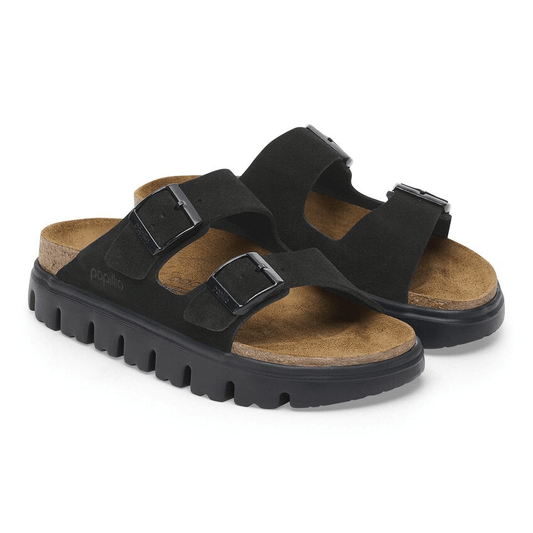 Arizona Chunky | Suede | Black/Black - Sandals - Birkenstock